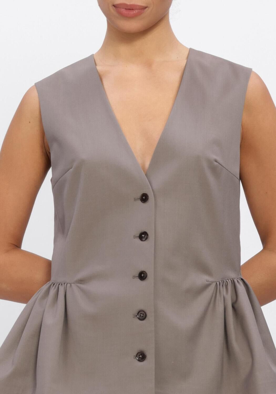Bronzen ROTATE Top PEPLUM WAISTCOAT - large