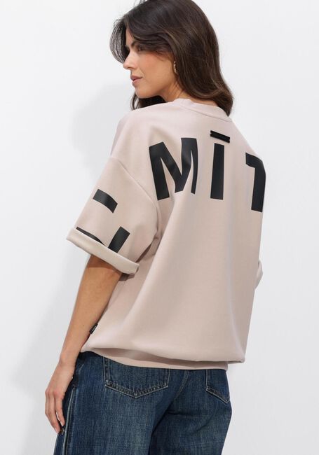 Beige HAUTE L'AMITI&Eacute; Trui MAXI SPLIT SS LOGO SWEAT - large