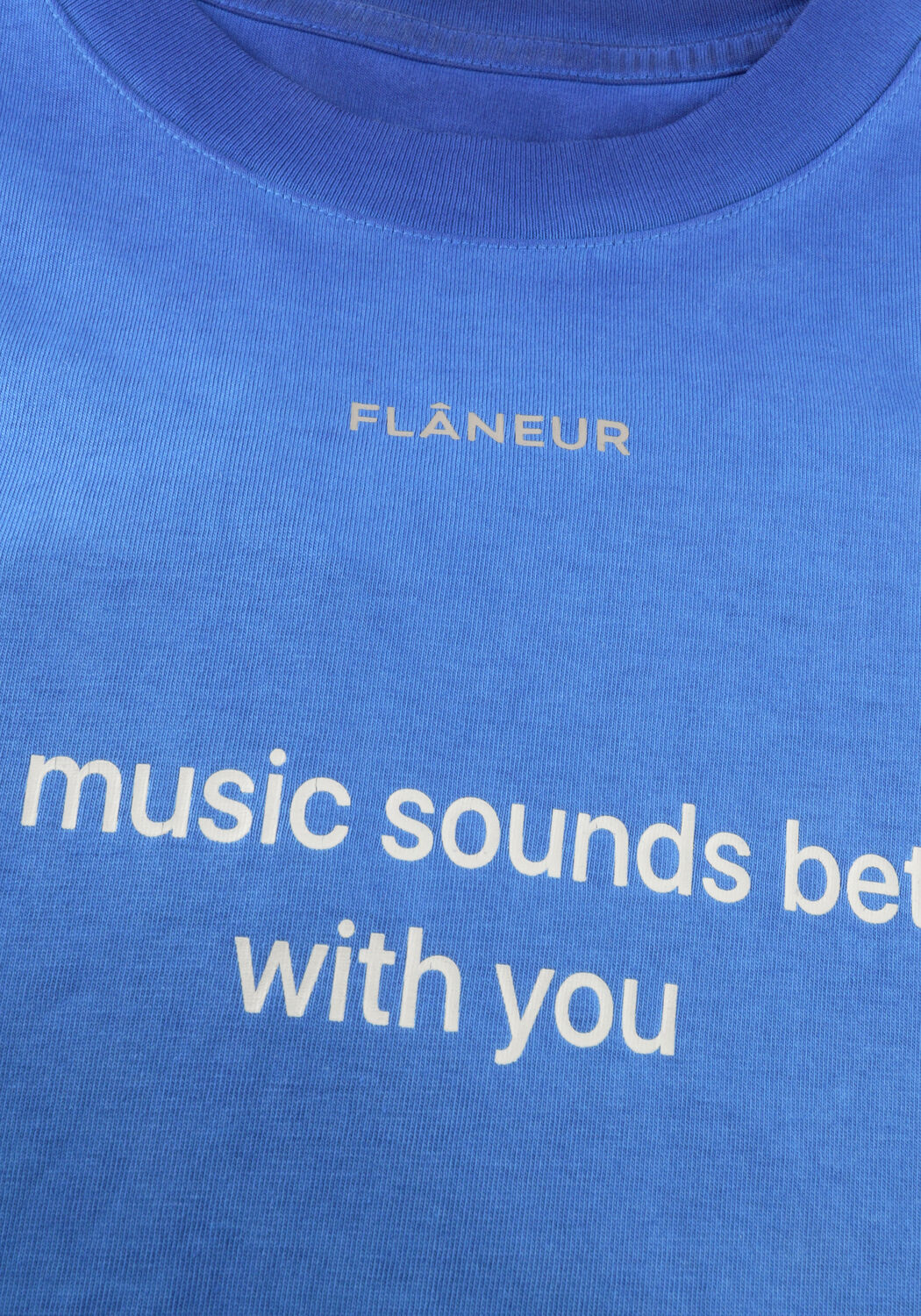 Blauwe FLANEUR T-shirt WITH YOU T-SHIRT - large