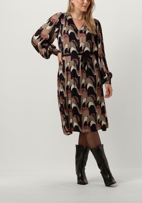 Multi SUMMUM Midi jurk DRESS ABSTRACT PEACOCK - large