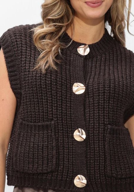 Bruine SECOND FEMALE Truien/vesten ULRIKKE KNIT VEST - large
