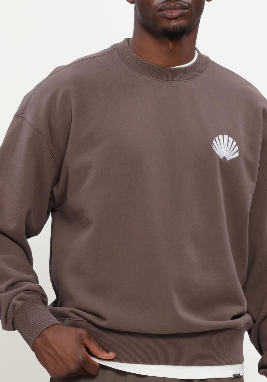 Bruine NEW AMSTERDAM SURF ASSOCIATION Sweater LOGO CREWNECK - large