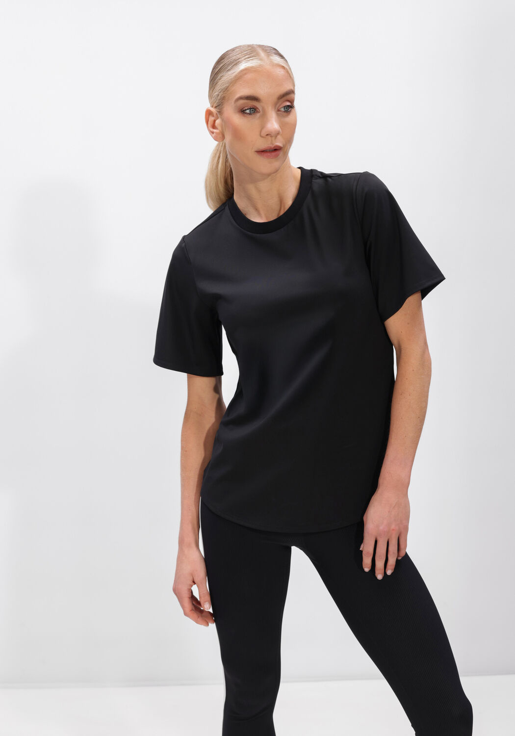 Zwarte HOUSE OF GRAVITY T-shirt ACTIVE BASIC TEE - large