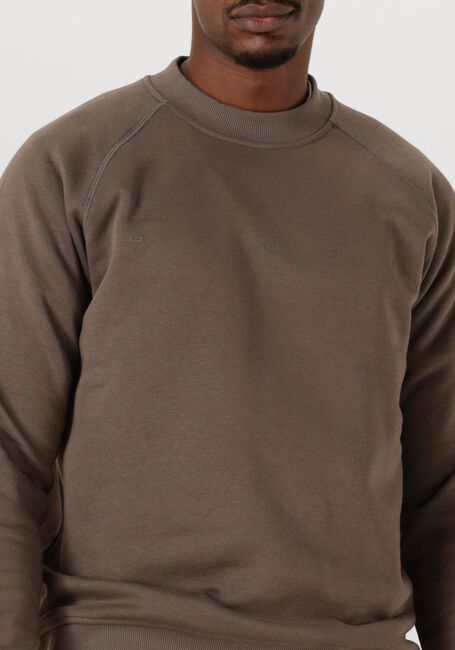 Taupe GENTI Trui BASIC LOGO SWEATER - large