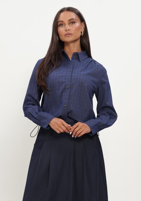 Blauwe CO'COUTURE Blouses DAXTERCC CHECK PLEAT SHIRT - large