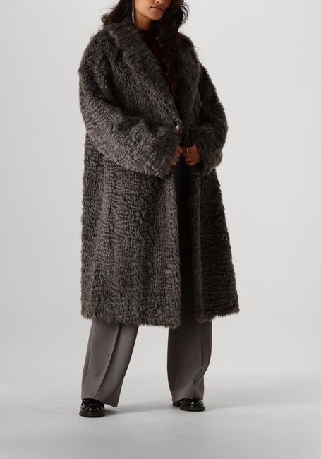 Grijze STAND STUDIO Faux fur jas NICOLE COAT - large