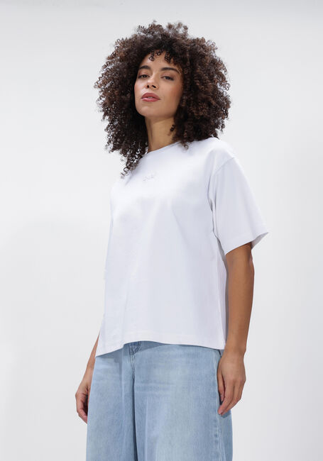 Witte OLAF HUSSEIN T-shirt WMN RETRO LOGO BOXY THEE - large