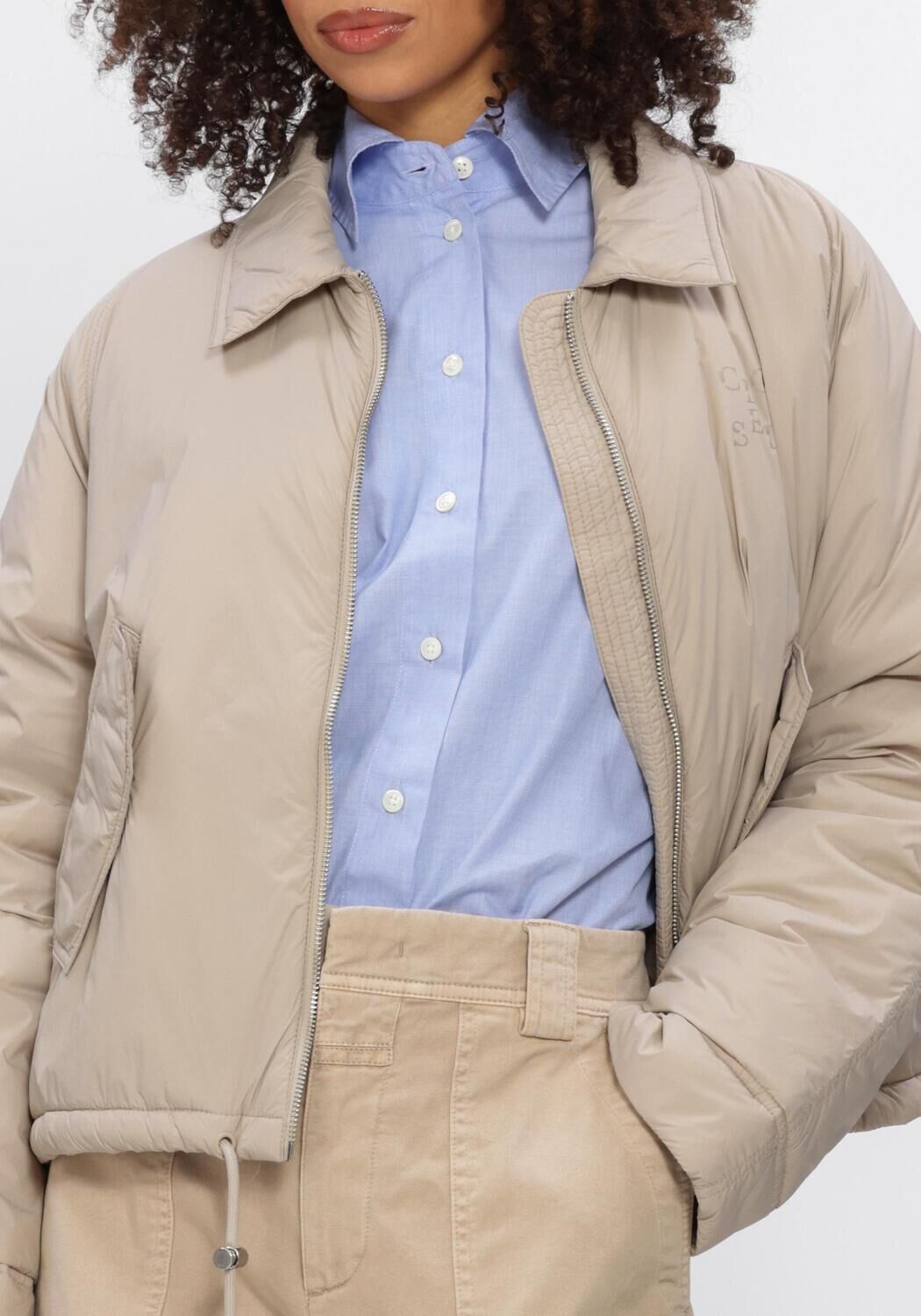 Beige CLOSED Gewatteerde jas SPORTIVE BLOUSON - large