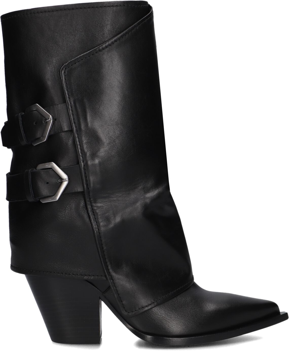 STRATEGIA Hoge Laarzen Dames E-4491 Maat: 39 Materiaal: Leer Kleur: Zwart