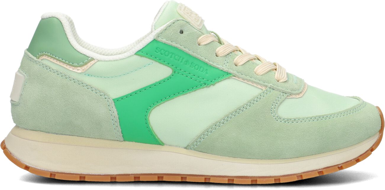 Scotch & Soda Lage Sneakers Dames Inez, Maat: 37, Materiaal: Textiel, Kleur: Groen