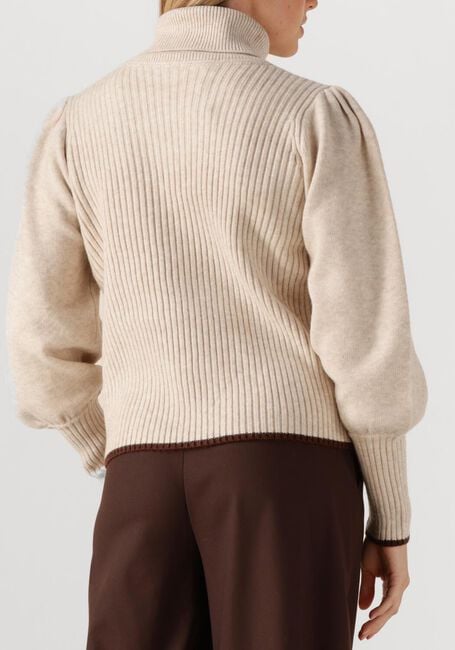 Beige CO'COUTURE Trui ROW PUFF RIB ROLLNECK - large