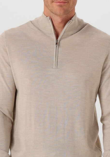 Zand PROFUOMO Trui PULLOVER HALF ZIP MERINO - large