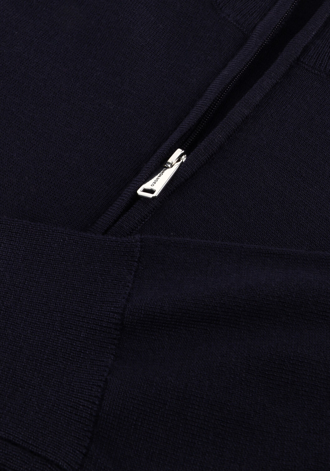 Donkerblauwe PROFUOMO Trui PULLOVER HALF ZIP MERINO - large