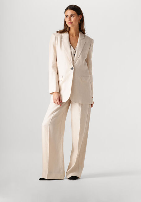 Ecru COPENHAGEN MUSE Wijde broek NATURE WHITE PANT - large