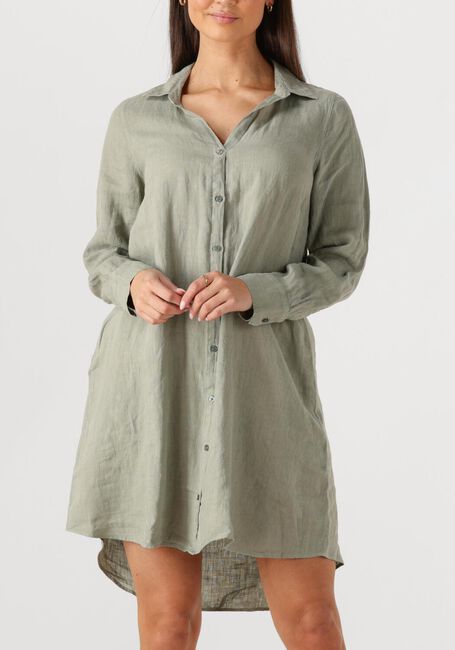Groene MOS MOSH Mini jurk MMRIELLE LINEN DRESS - large