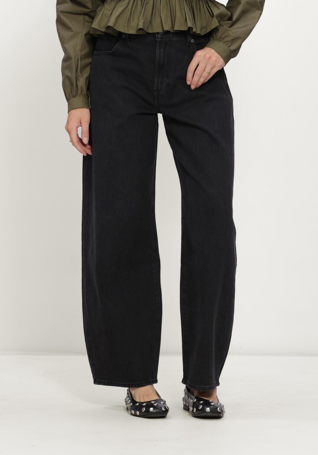 7 For All Mankind 7 for all Mankind Wide Jeans Dames Bonnie Curvilinear Heavy Rain