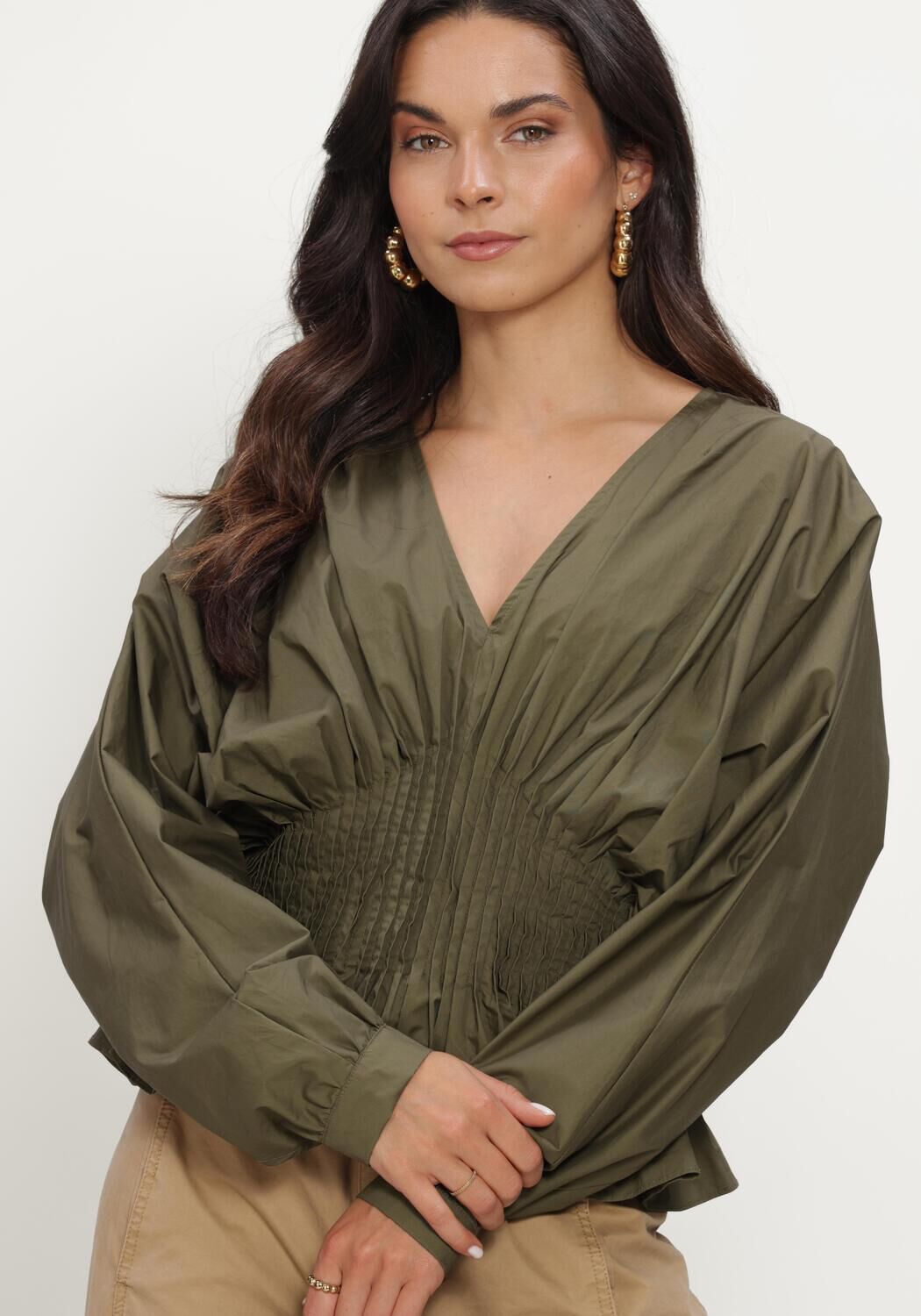 Groene COPENHAGEN MUSE Blouses CMPOPLIN-BLOUSE - large