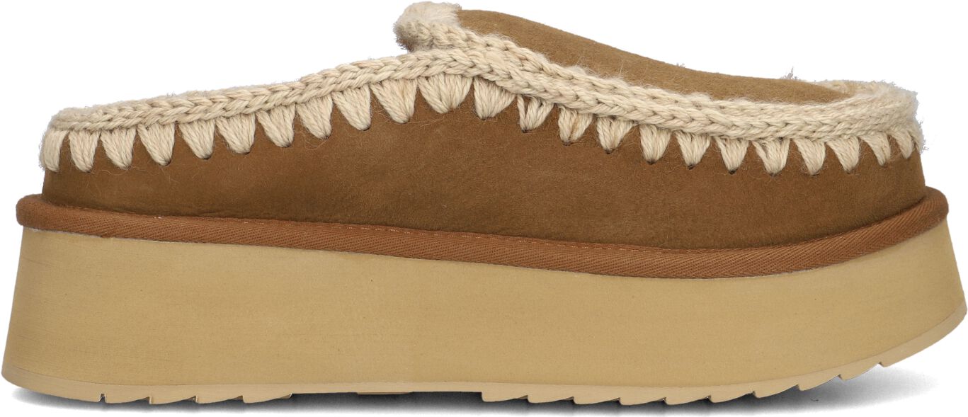 Mou Instappers
Dames Clog Eskimo Platform, Maat: 41, Materiaal: Suède, Kleur: Cognac