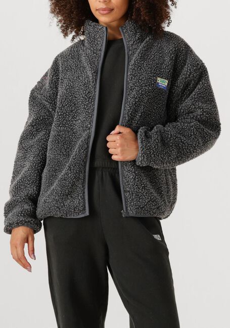 Donkergrijze AMERICAN VINTAGE Faux fur jas HOKTOWN WOMAN - large