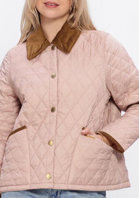 Roze BARBOUR Gewatteerde jas ICONS CROPPED LEDDESDALE QUILTED JACKET - large