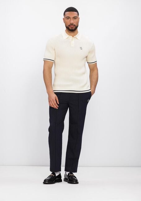 Donkerblauwe FILLING PIECES Pantalon COACH PANTS PINSTRIPE - large