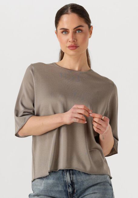 Grijze DRYKORN T-shirt NISLE - large