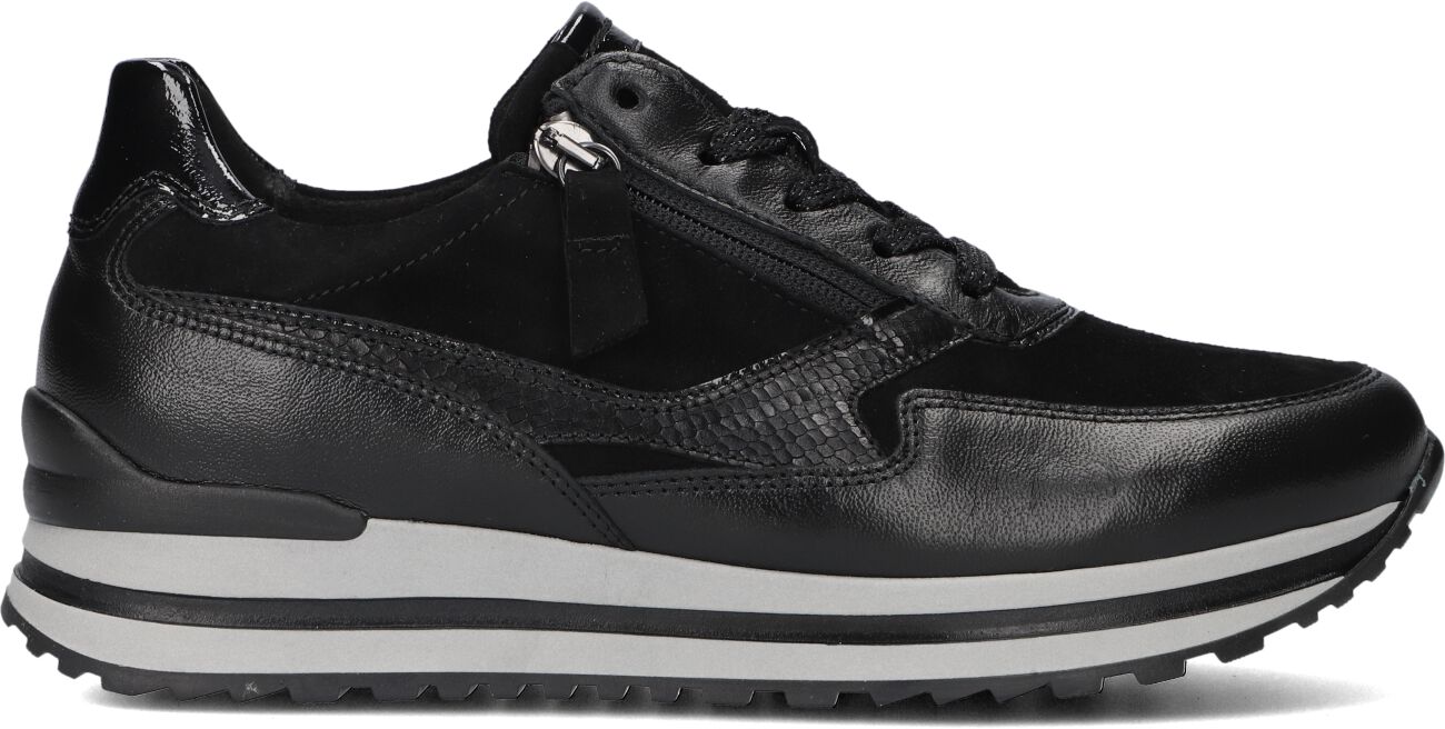 Gabor Lage Sneakers Dames 527, Maat: 39, Materiaal: Suède, Kleur: Zwart