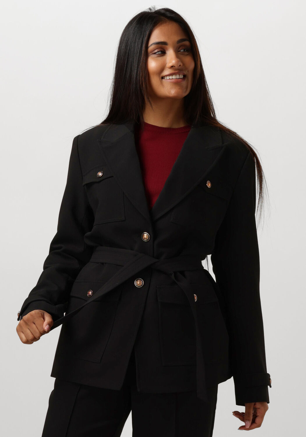 AAIKO Blazer Dames Noa R Pes 345, Maat: M, Kleur: Zwart