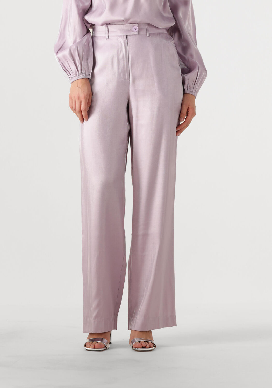 Amaya Amsterdam Wijde Broek Dames Abby, Maat: L, Kleur: Lila