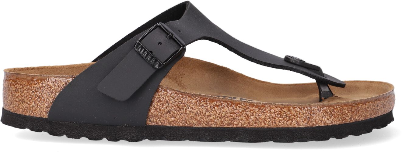 Birkenstock Teenslippers Dames Gizeh Dames, Maat: 35, Materiaal: Leatherlook, Kleur: Zwart