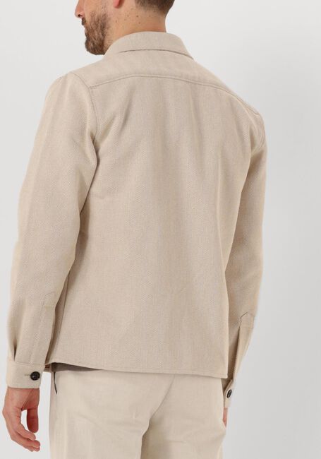 Ecru PROFUOMO Overshirt OVERSHIRT ZIP HERRINGBONE - large