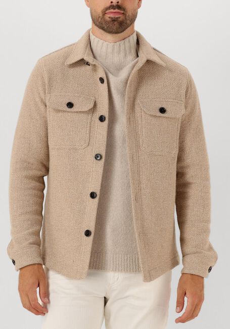 Beige PROFUOMO Overshirt OVERSHIRT STRUCTURE - large