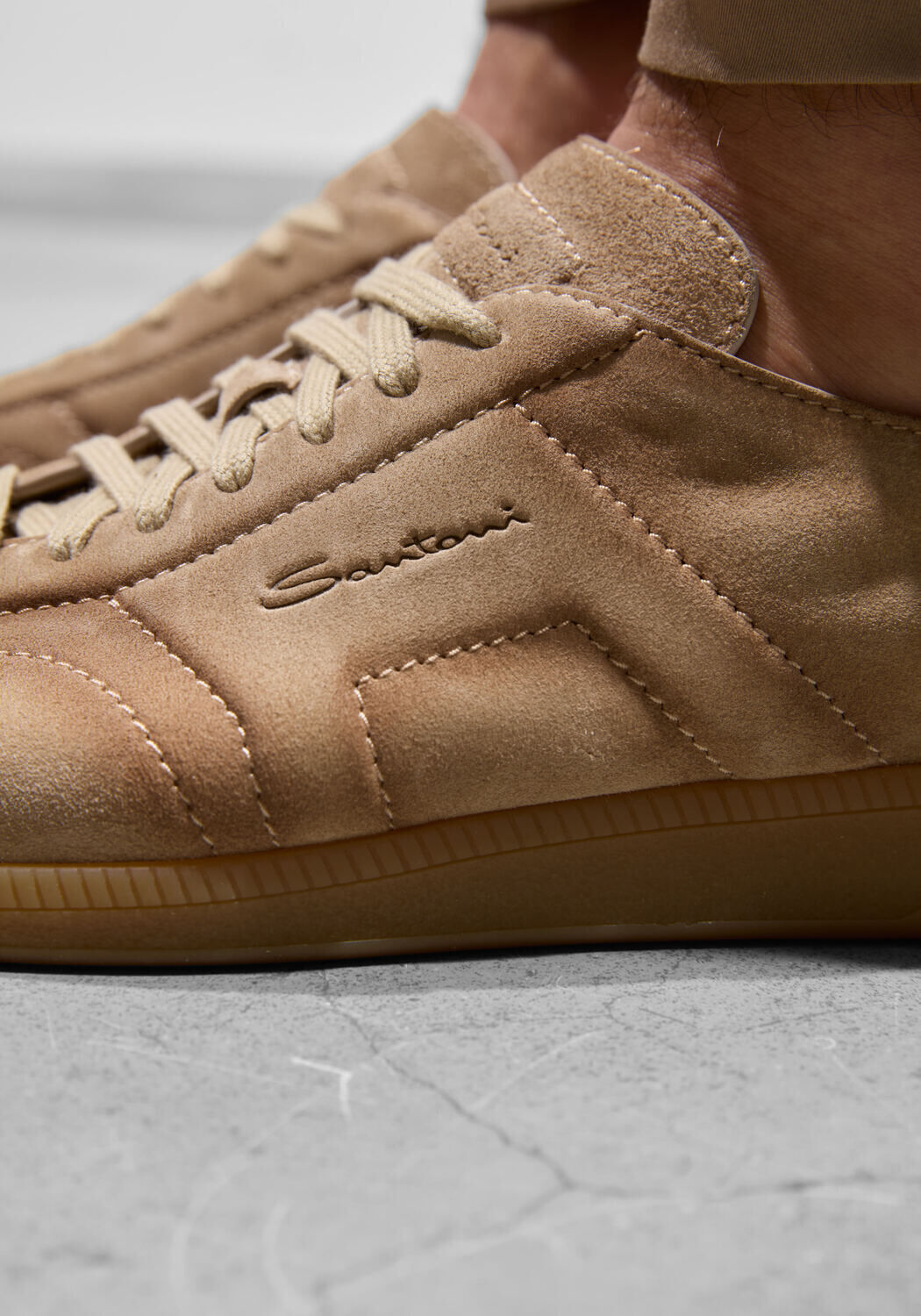 Camel SANTONI Lage sneakers OLY CUBE - large