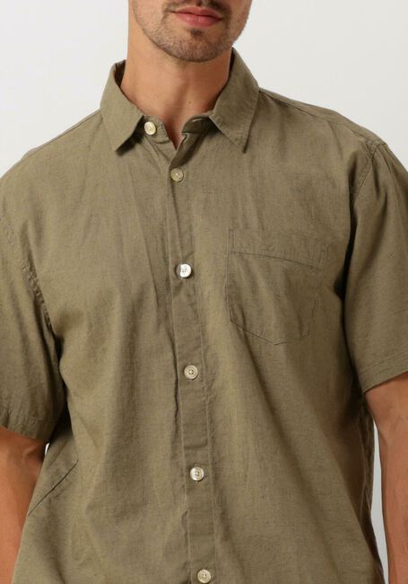 Groene FORÉT Casual overhemd SERENE LINEN SS SHIRT - large