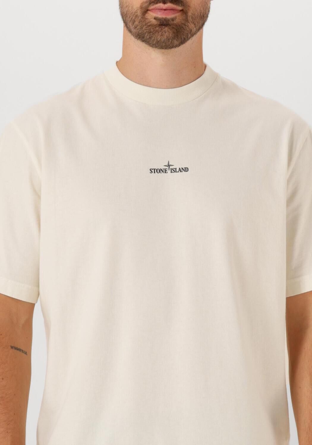 Witte STONE ISLAND T-shirt SS T SHIRT - large