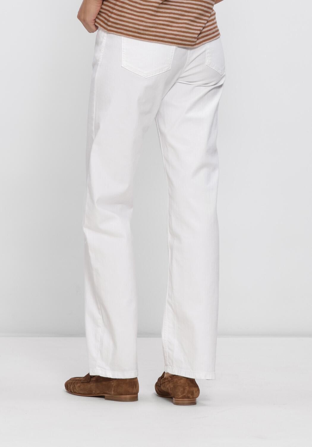 Witte LUISA CERANO Straight leg jeans STRAIGHT DENIM MIT DOPPELBAND - large