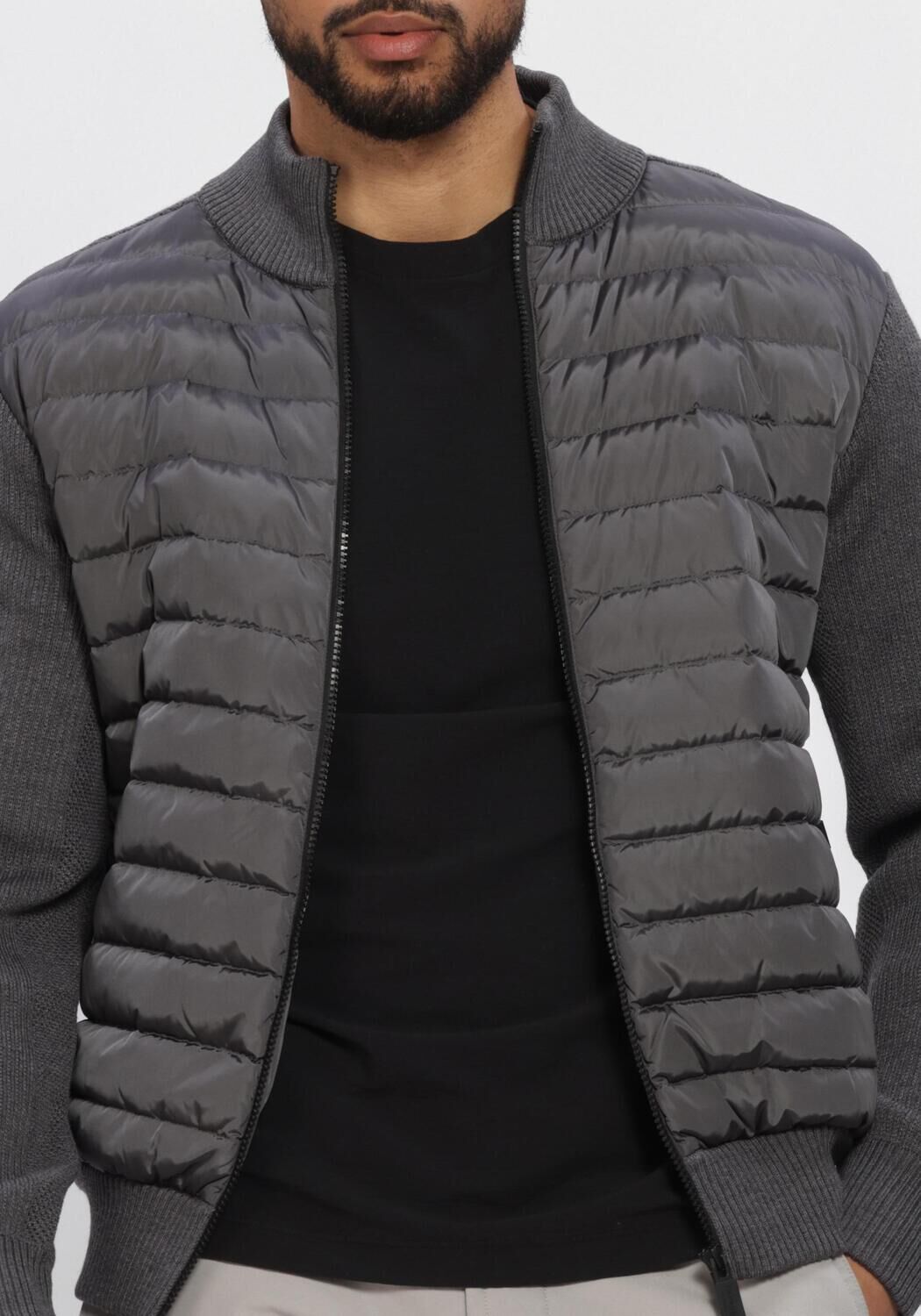 Grijze CANADA GOOSE Jack HYBRIDGE KNIT JACKET - large