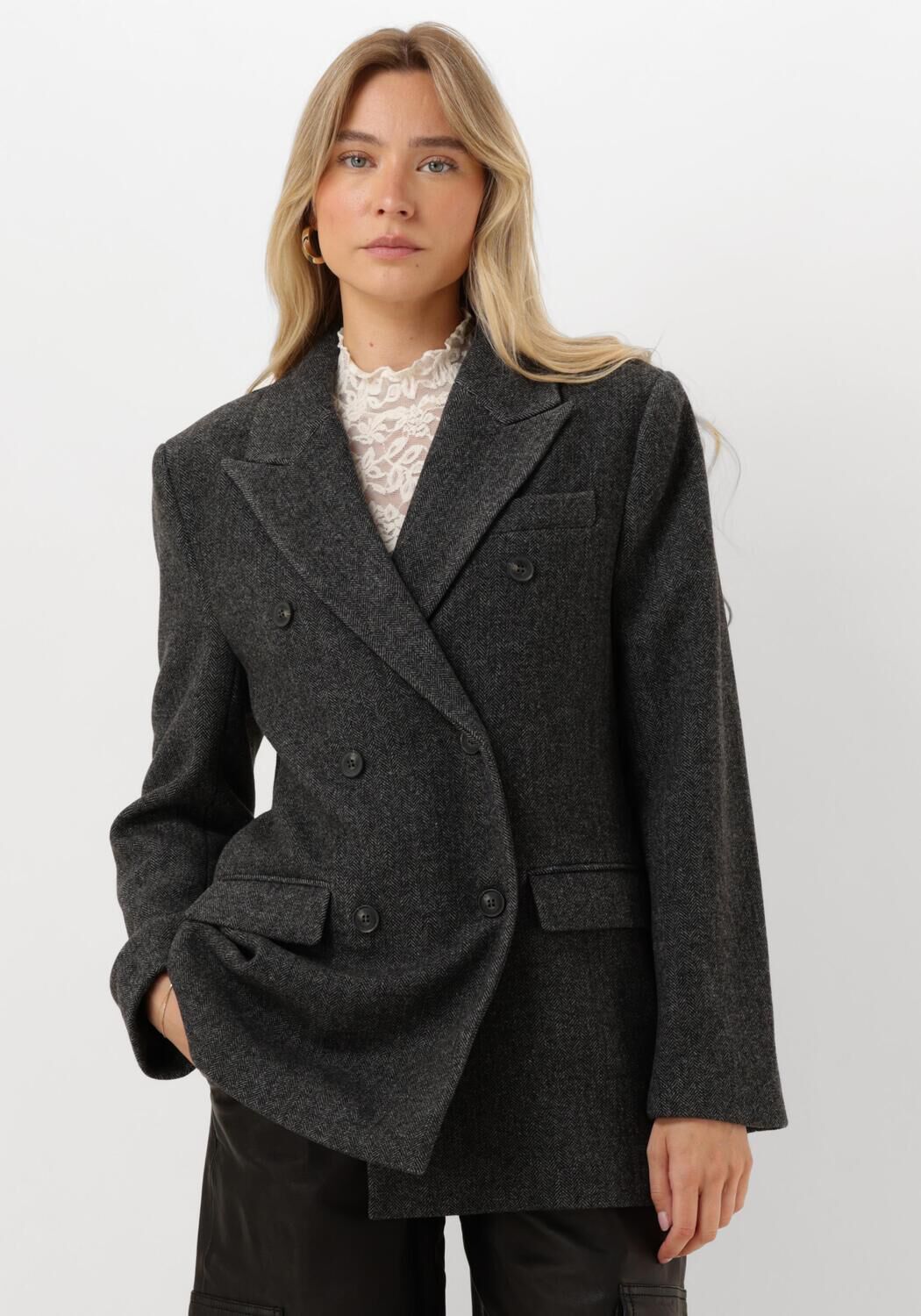 AAIKO Blazer Dames Demi Pes 355, Maat: L, Kleur: Zwart