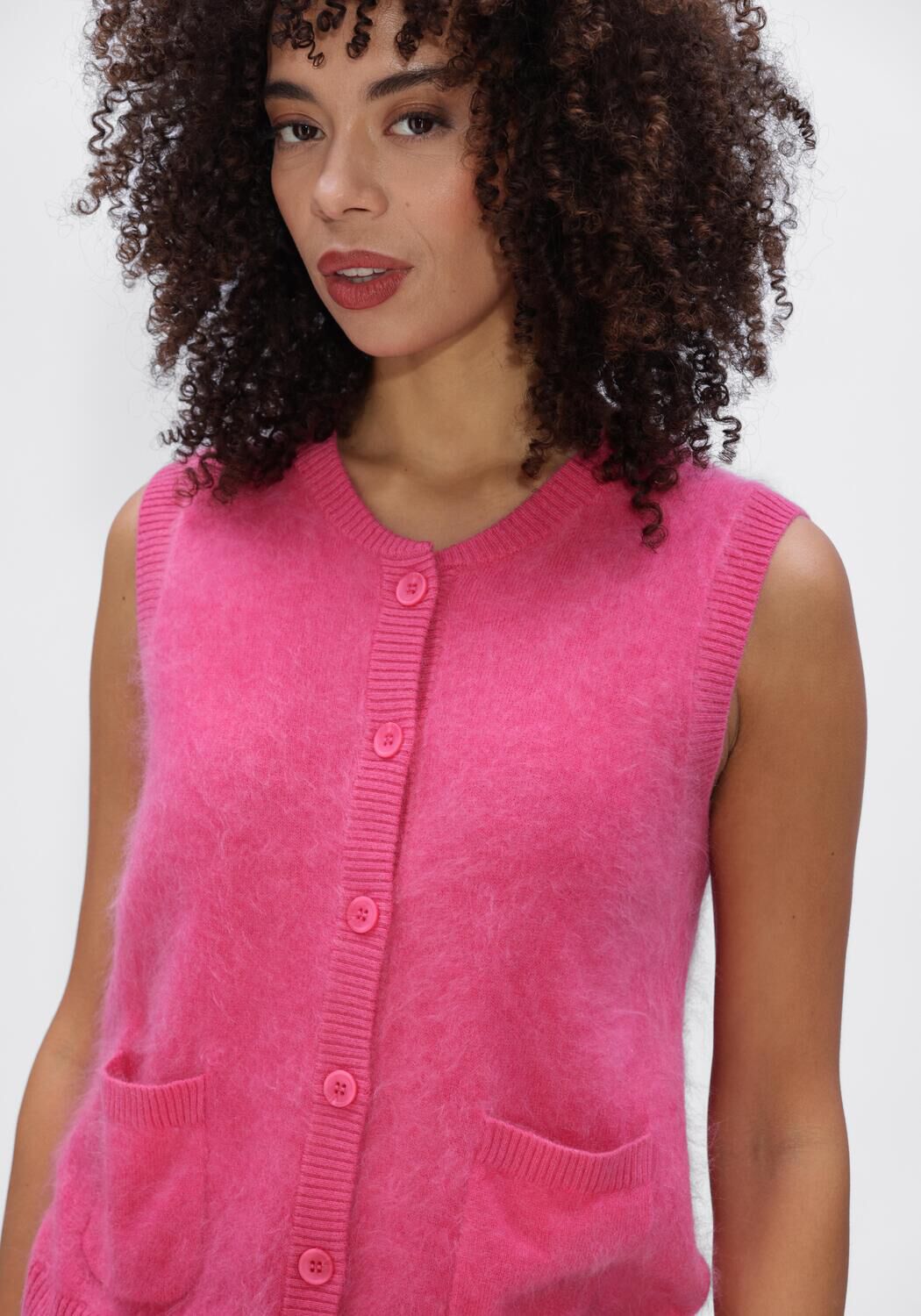 Fuchsia ABSOLUT CASHMERE Vest LANA - large