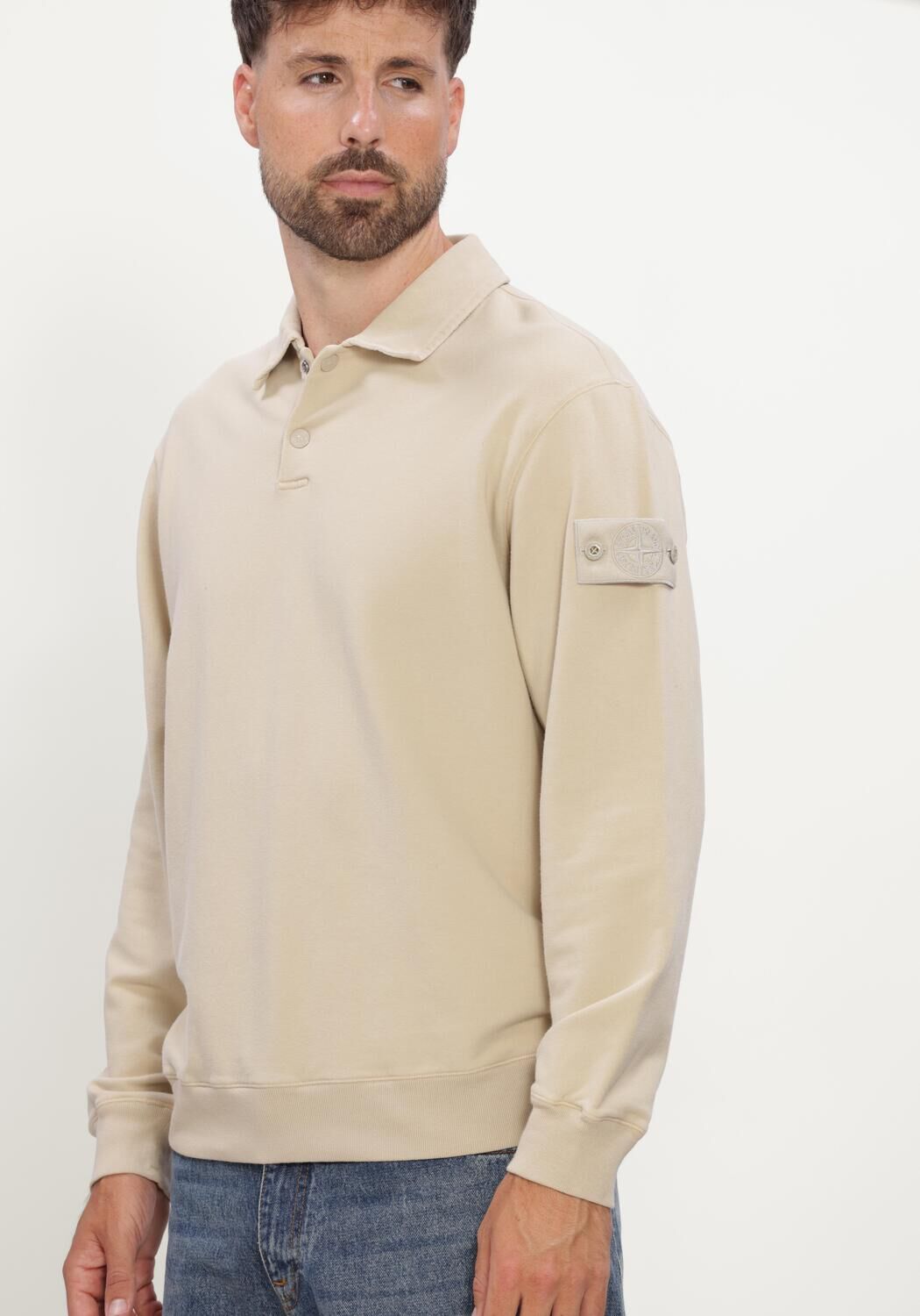 Beige STONE ISLAND Polo LS POLO S0F53 - large