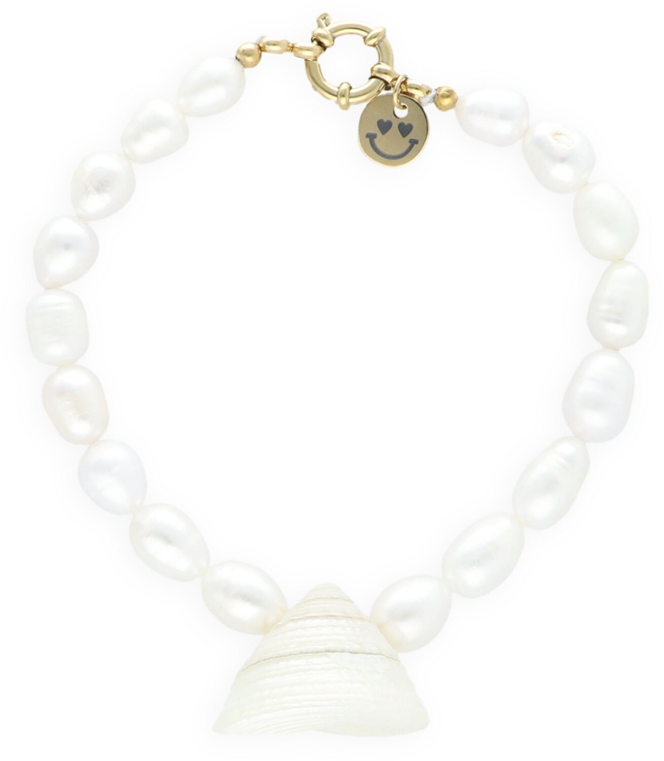 Bonnie Studios Sieraad
Dames Boris Shell Bracelet, Kleur: Wit afbeelding 1