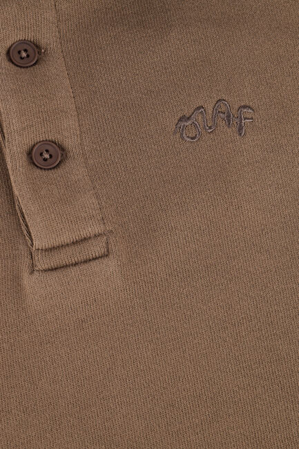 Bruine OLAF HUSSEIN Sweater SIGNATURE OVERSIZED POLO - large