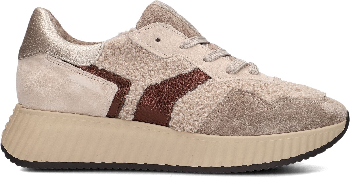 Softwaves Lage Sneakers Dames 8.95.05, Maat: 38,5, Materiaal: Suède, Kleur: Beige
