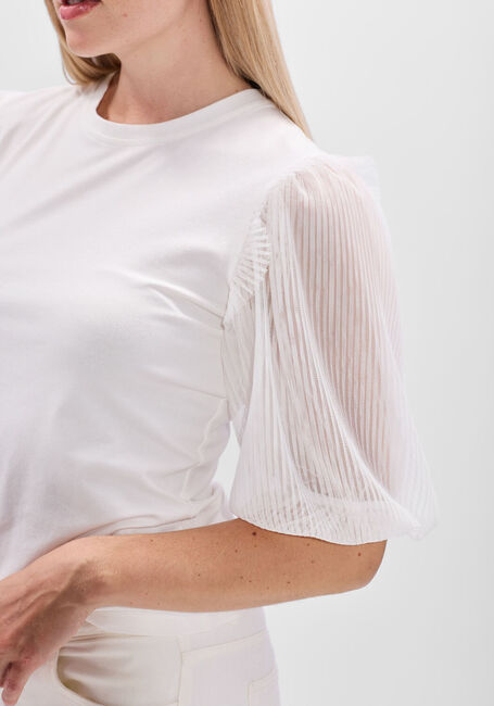 Gebroken wit DANTE6 Top ANNISSA PUFFY TULLE TEE - large