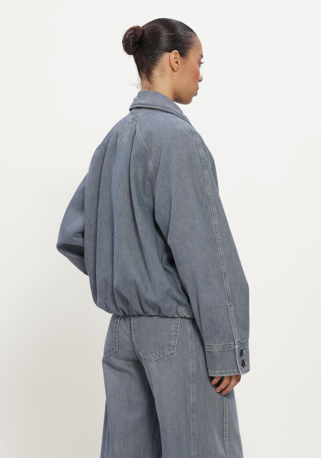 Grijze CLOSED Jassen DENIM RAGLAN BLOUSON - large