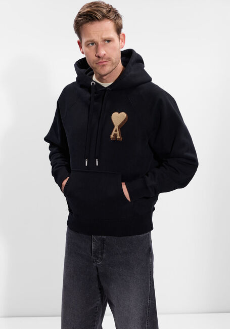 Zwarte AMI PARIS Trui HOODIE PATCH ADC - large