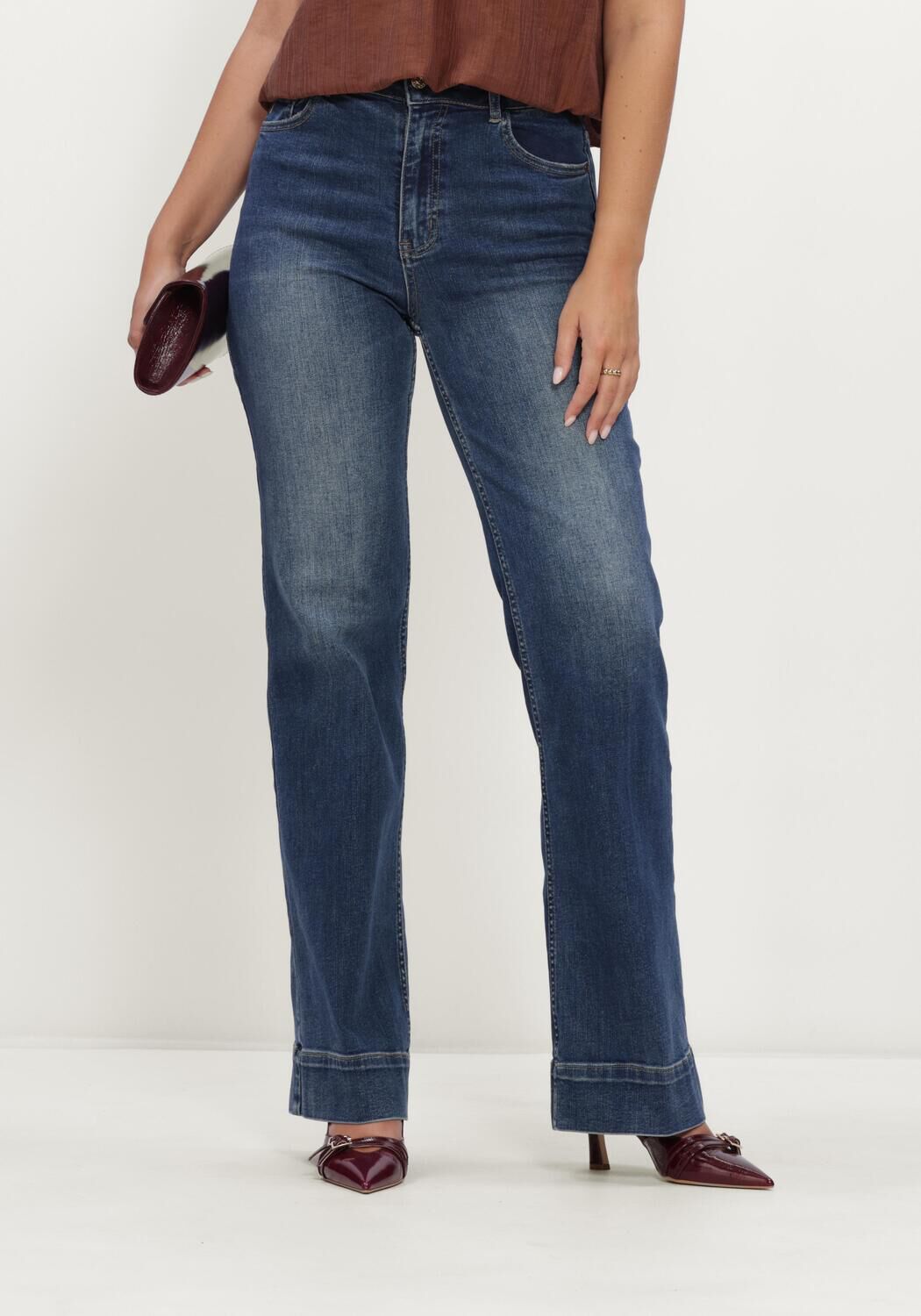 Blauwe JANICE Straight leg jeans TREY - large