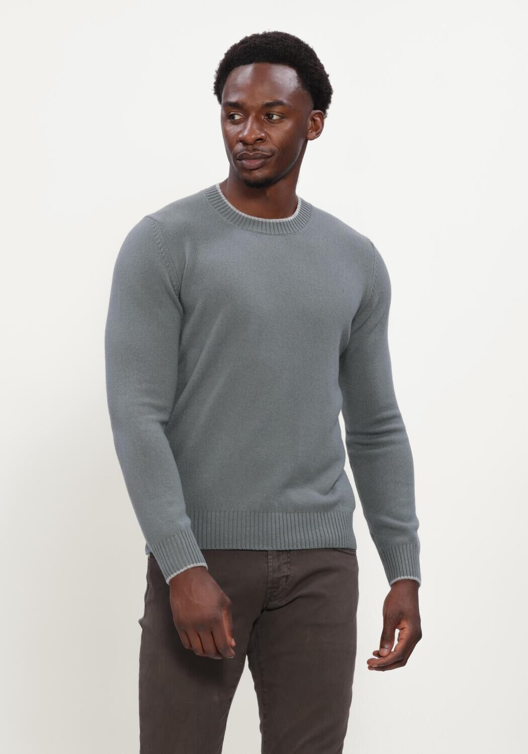 Blauwe GRAN SASSO Polo CREW L/SLV - large