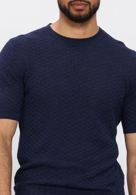 Donkerblauwe GRAN SASSO T-shirt CREW N.S/SLV - large