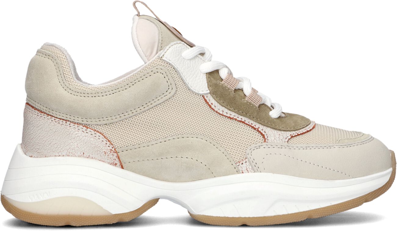 VIA VAI Lage Sneakers Dames Pepper Fin, Maat: 38, Materiaal: Leer, Kleur: Zand